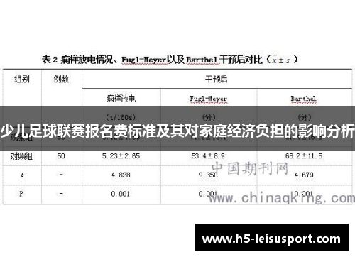少儿足球联赛报名费标准及其对家庭经济负担的影响分析