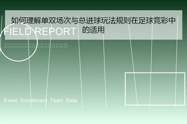 如何理解单双场次与总进球玩法规则在足球竞彩中的适用